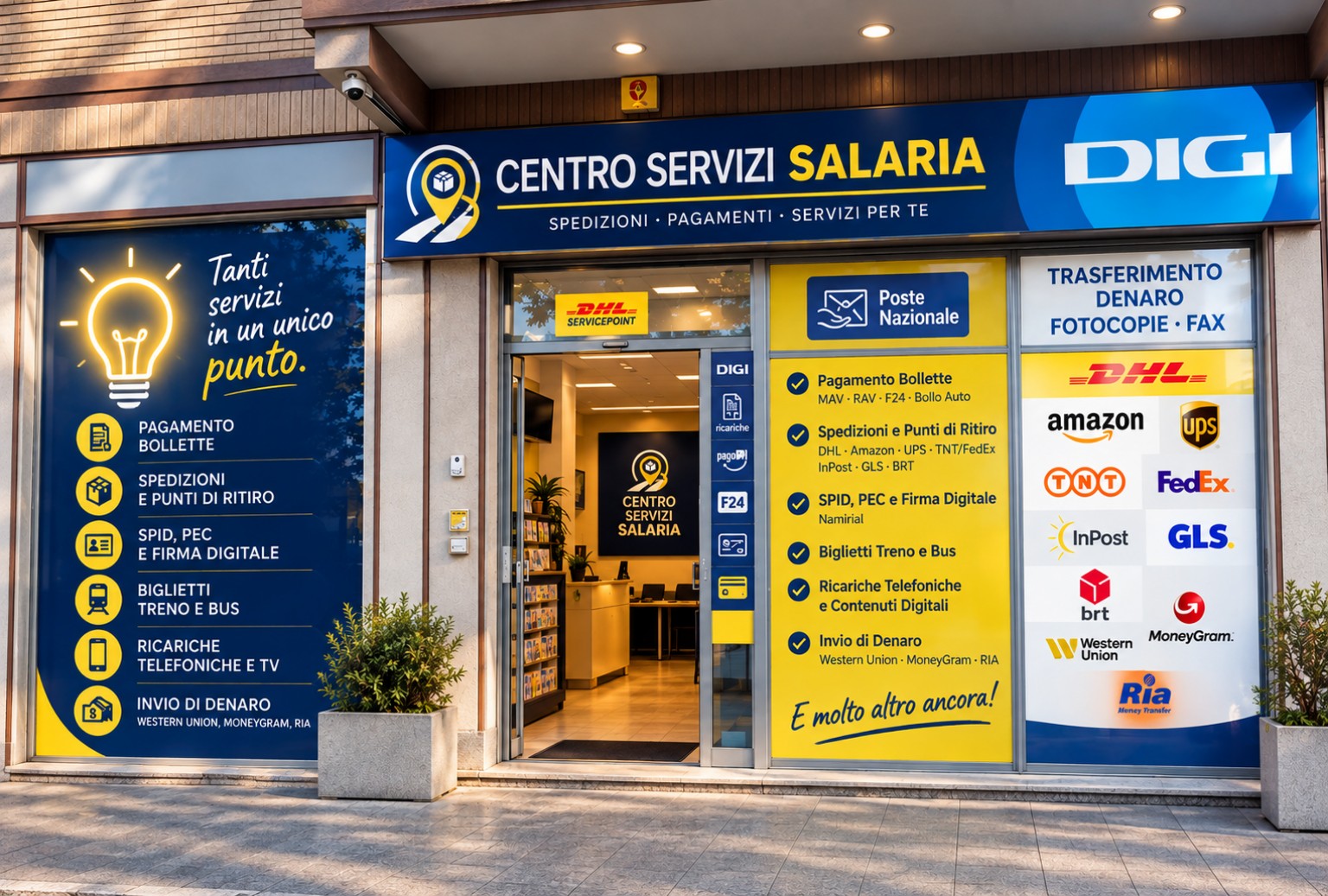 La vetrina di Centro Servizi Salaria in Via Salaria 169 a Monterotondo Scalo